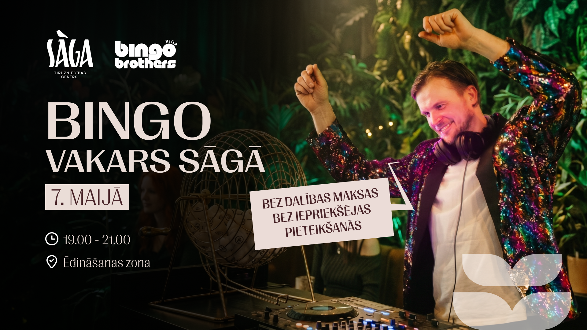 Bingo vakars, 7. maijā 19.00-21.00