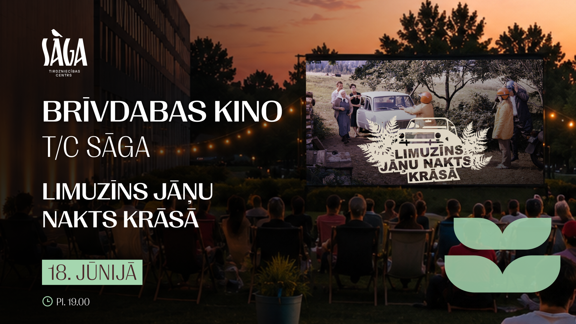 Limuzīns Jāņu nakts krāsā - bezmaksas kino vakars